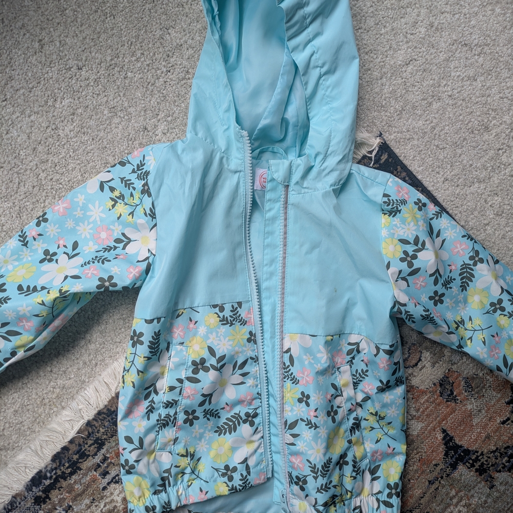 Floral Toddler Rain Jacket